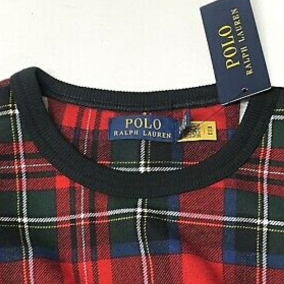 NWT Men's Ralph Lauren Polo Buffalo Tartan Crewneck Sweatshirt - Picture 6 of 8